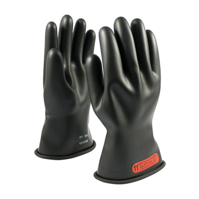 NOVAX Insulating Gloves Class 0 Rubber Glove w/Straight Cuff - 11" - Black - 1/PR - 150-0-11