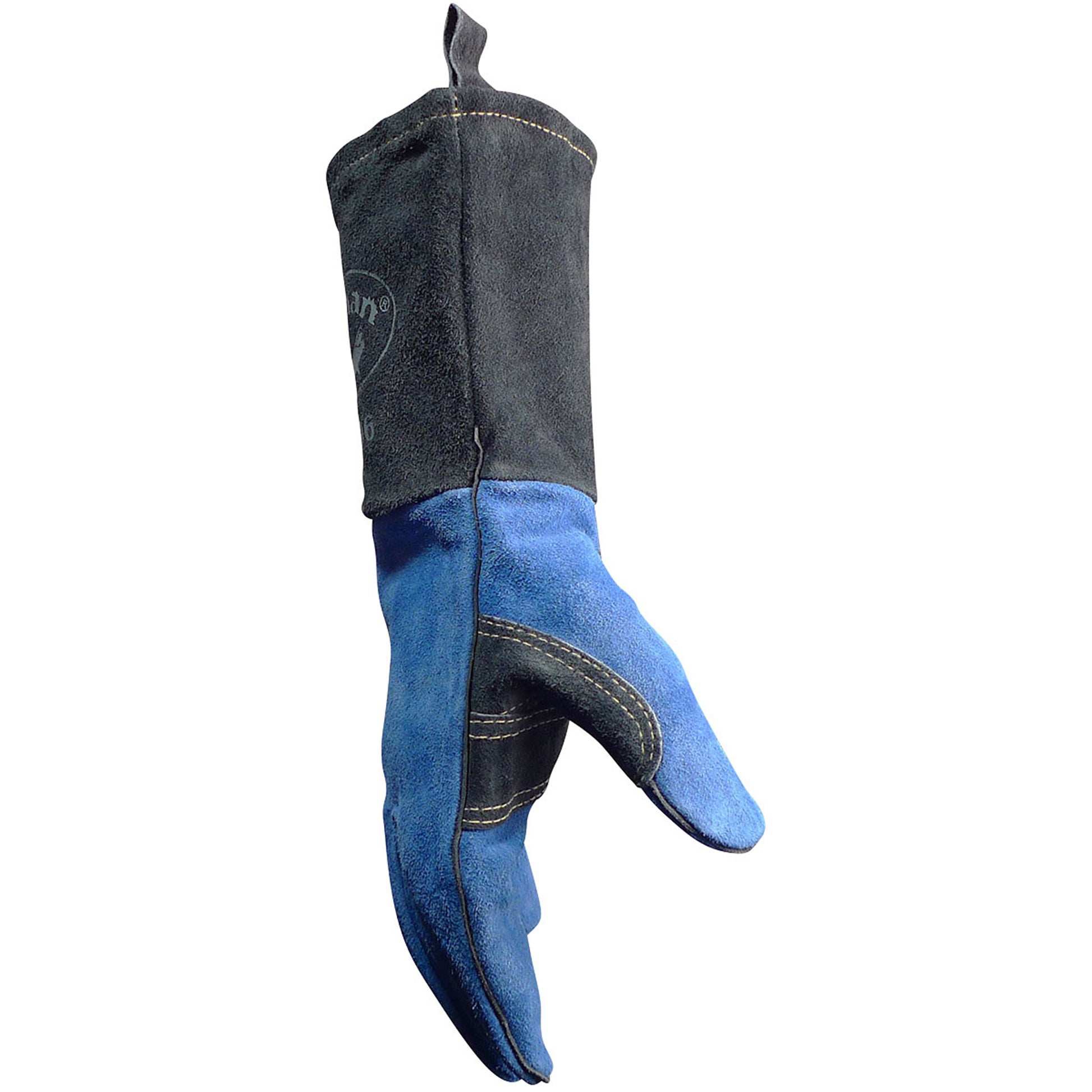 Caiman Premium Split Cowhide MIG/Stick Welder's Glove w/Fleece Lining - Blue - 6/PR - 330-PIP-1506