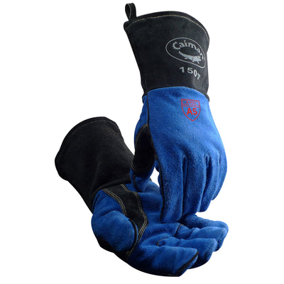 Caiman Premium Split Cowhide MIG/Stick Welder's Glove w/Para-Aramid Cut Lining - Blue - 6/PR - 330-PIP-1507