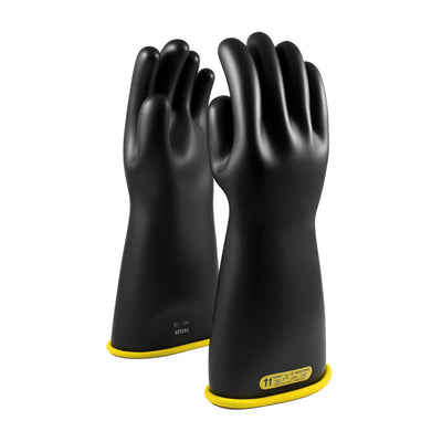NOVAX Insulating Gloves Class 2 Rubber Glove w/Straight Cuff - 16" - Black - 1/PR - 152-2-16