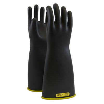 NOVAX Insulating Gloves Class 2 Rubber Glove w/Straight Cuff - 18" - Black - 1/PR - 152-2-18
