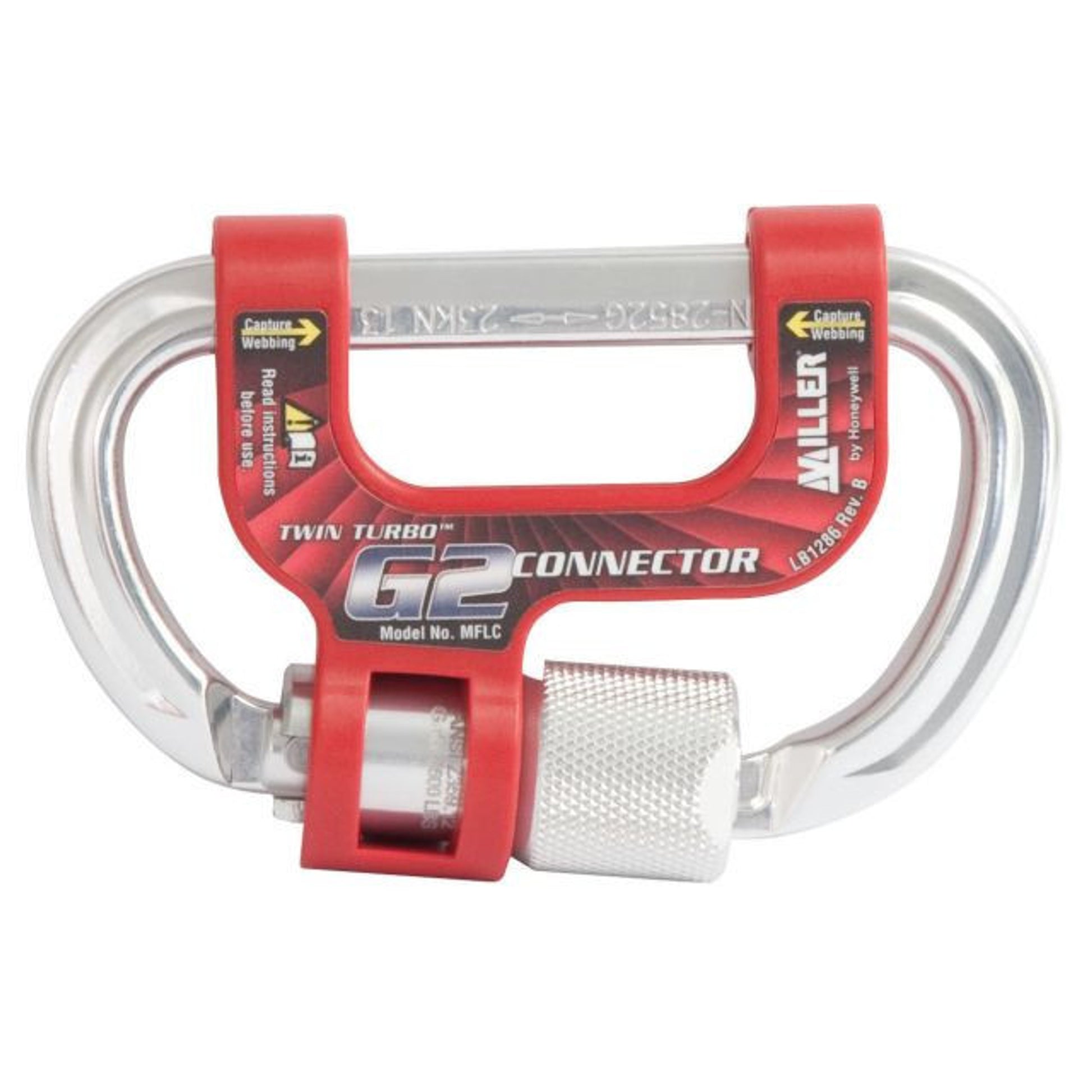 Miller 6 ft. Twin Turbo Personal Fall Limiter with G2 Connector & Steel Rebar Hooks - MFLC-4-Z7/6FT