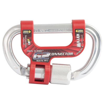 Miller 6 ft. Twin Turbo Personal Fall Limiter with G2 Connector & Steel Rebar Hooks - MFLC-4-Z7/6FT