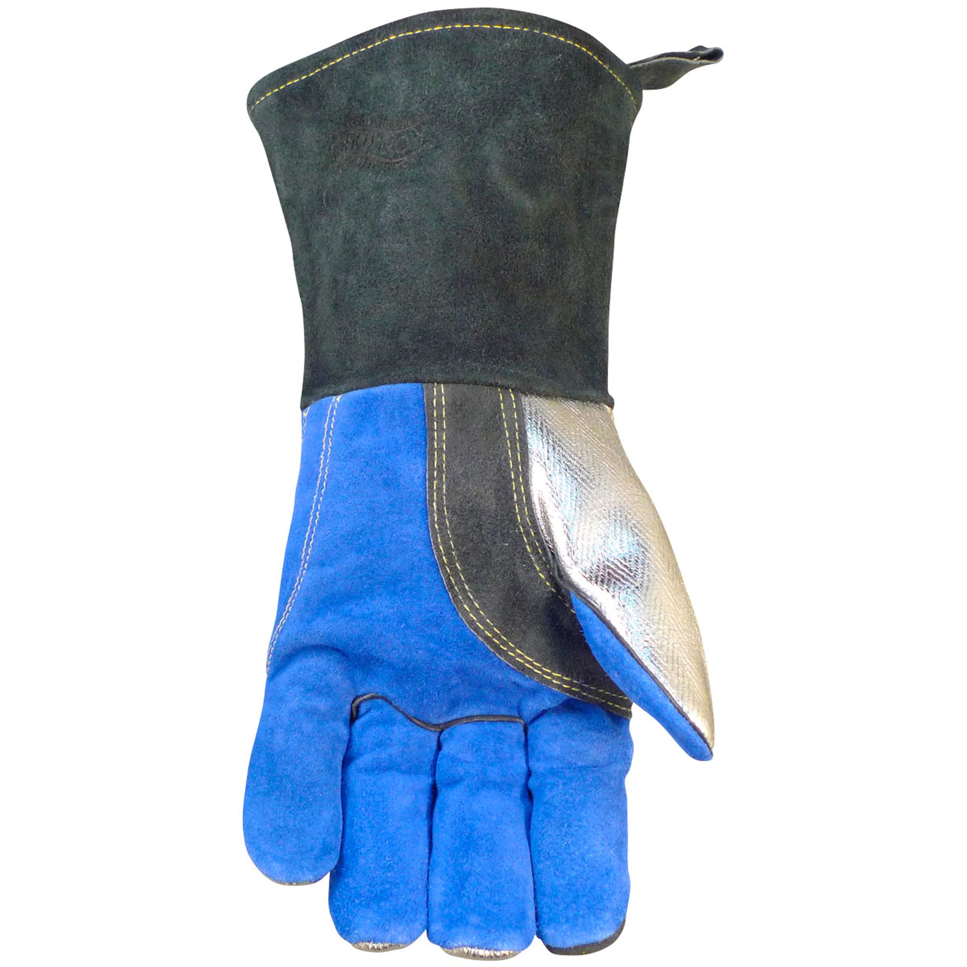 Caiman Premium Split Cowhide MIG/Stick Welder's Glove w/Wool Lining & Aluminized Rayon Back/Thumb - Silver - 6/PR - 330-PIP-1524