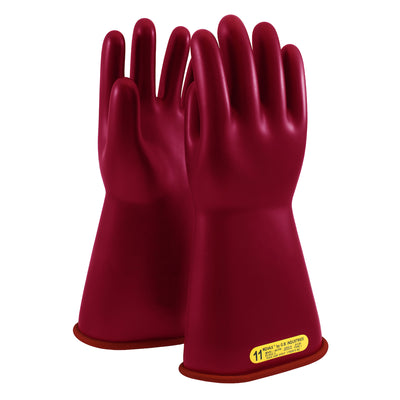 NOVAX Insulating Gloves Class 2 Rubber Glove w/Straight Cuff - 14" - Red - 1/PR - 153-2-14
