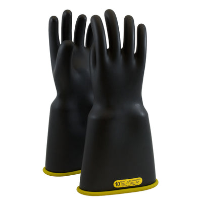 NOVAX Insulating Gloves Class 2 Rubber Glove w/Bell Cuff - 18" - Black - 1/PR - 154-2-18