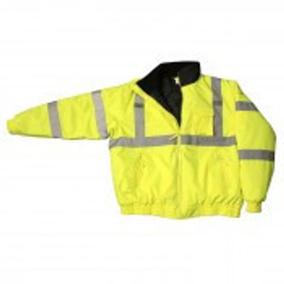 Radians Class III Quilted Hi-Viz Green Bomber Jacket [M-5XL]