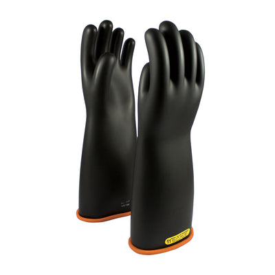 NOVAX Insulating Gloves Class 2 Rubber Glove w/Straight Cuff - 18" - Black - 1/PR - 155-2-18