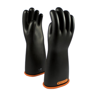NOVAX Insulating Gloves Class 4 Rubber Glove w/Straight Cuff - 16" - Black - 1/PR - 155-4-16