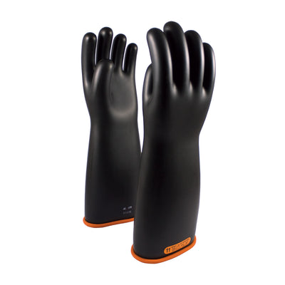 NOVAX Insulating Gloves Class 4 Rubber Glove w/Straight Cuff - 18" - Black - 1/PR - 155-4-18