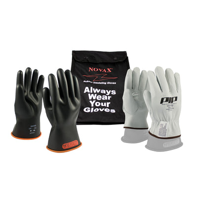 NOVAX Insulating Glove Kit Class 0 Electrical Safety - Black - 1/EA - 155-SK-0