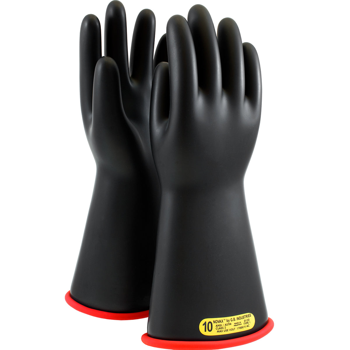 NOVAX Insulating Gloves Class 2  14" Straight Cuff Black over Red - - 1/PR - 156-2-14