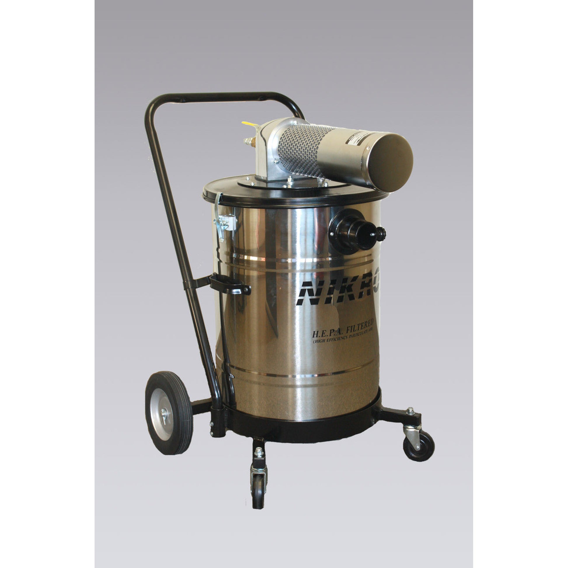Nikro 15 Gallon Stainless Steel Pneumatic DRY HEPA Vacuum - AHD15150-S