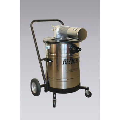Nikro 15 Gallon Stainless Steel Pneumatic DRY HEPA Vacuum - AHD15150-S