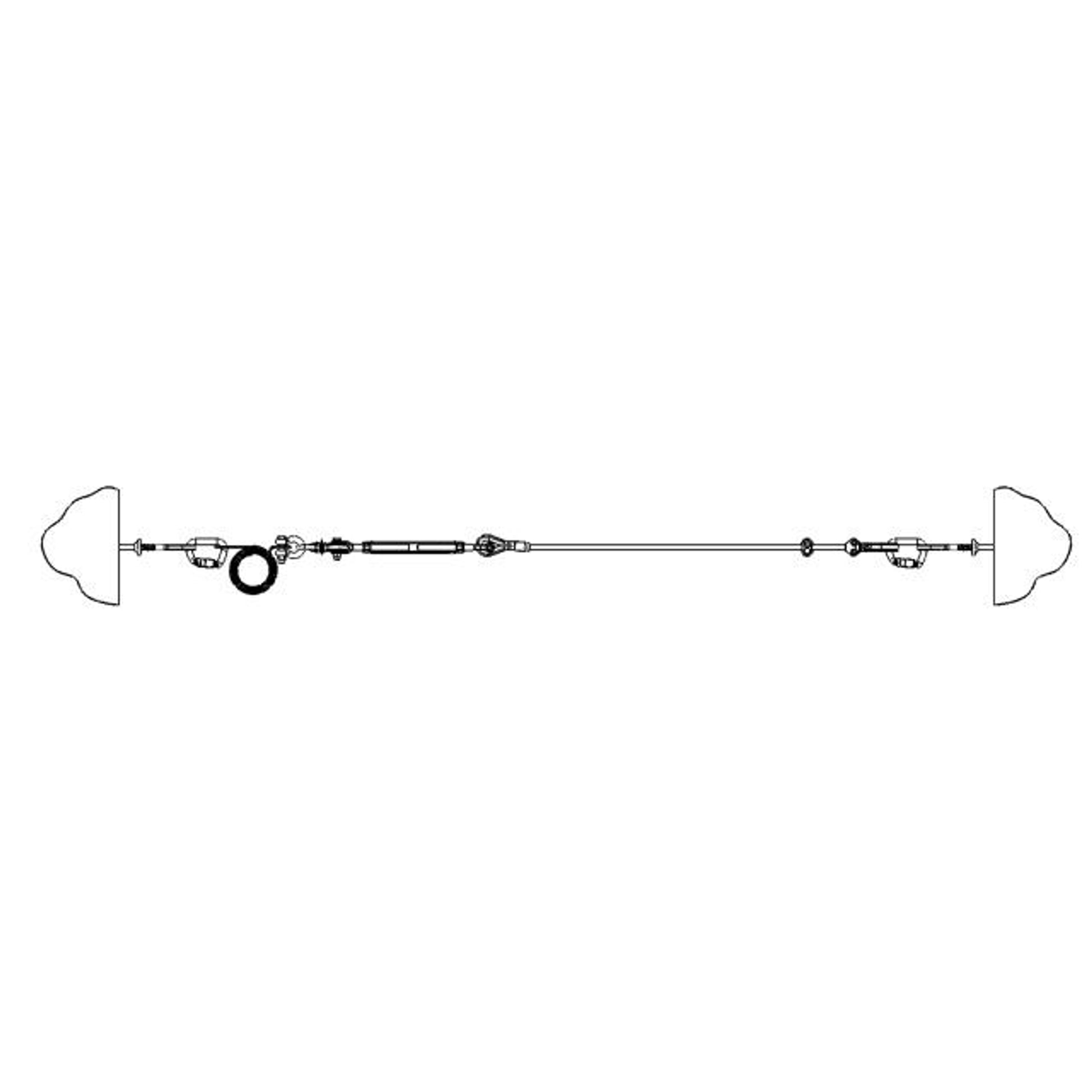 Miller SkyGrip Galvanized Wire Rope Lifeline Kit for Concrete - SG494/60FT