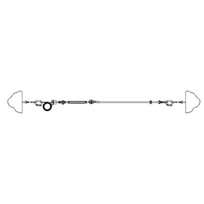 Miller SkyGrip Galvanized Wire Rope Lifeline Kit for Concrete - SG494/60FT