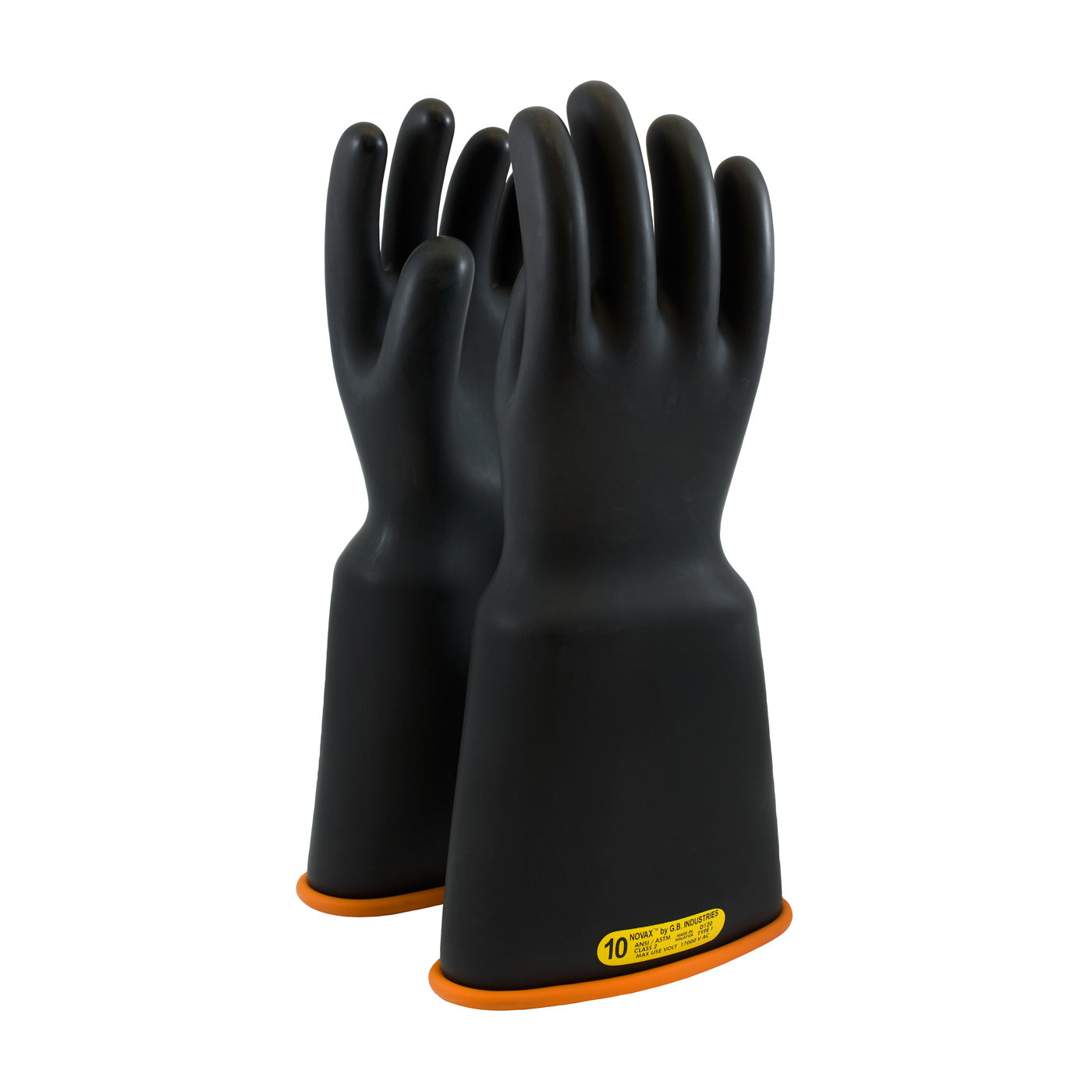 NOVAX Insulating Gloves Class 2 Rubber Glove w/Bell Cuff - 16" - Black - 1/PR - 159-2-16