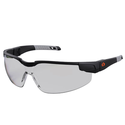 Ergodyne Skullerz DELLENGER Anti-Scratch & Enhanced Anti-Fog Safety Glasses, Sunglasses - Adjustable Temples - Matte Black Frame