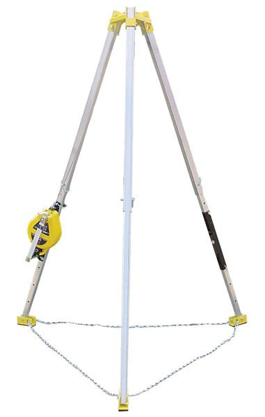 French Creek 7' Tripod & 50' Galvanized Rescue Lifeline - S50G-7
