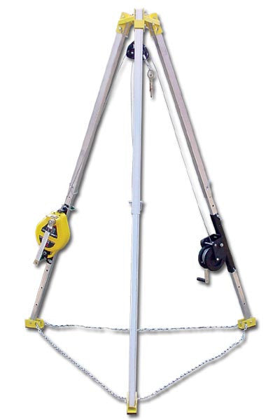French Creek 7' Tripod, 50' Galvanized Rescue Lifeline, 50' Work Winch - S50G-M7