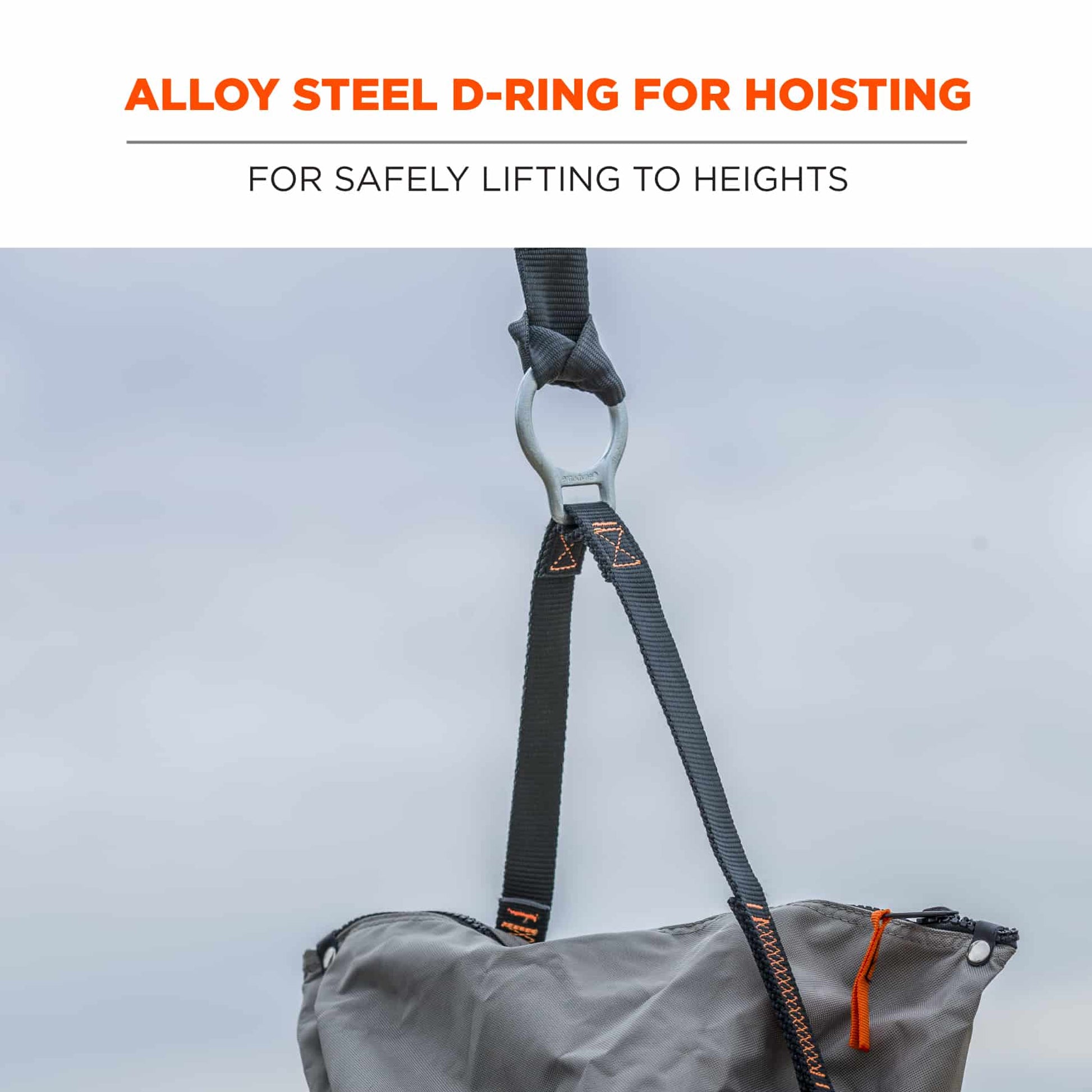 Ergodyne Arsenal 5973 Large Nylon Hoist Bucket Tool Bag - D-Rings, Zipper Top