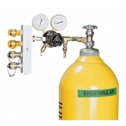 Air Systems 4 Outlet Breathing Air Manifold CGA-702 With Safety Relief Valve and Low Pressure Alarm HP-CW1-702