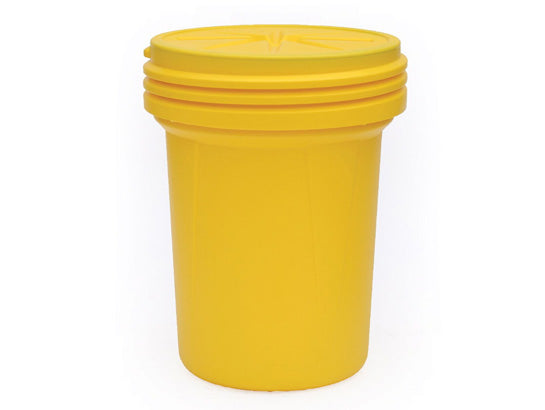 Eagle Lab Pack Poly Drum - 30 Gallon - Screw-on Lid - Yellow - 1600SL