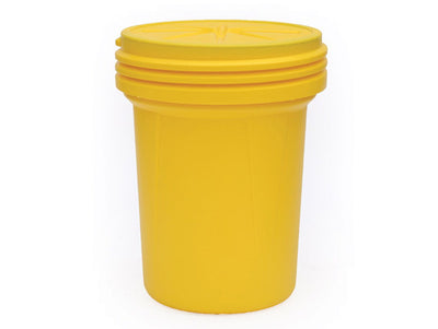 Justrite Lab Pack Poly Drum - 30 Gallon - Screw-on Lid - Brown - 1600SLBRN