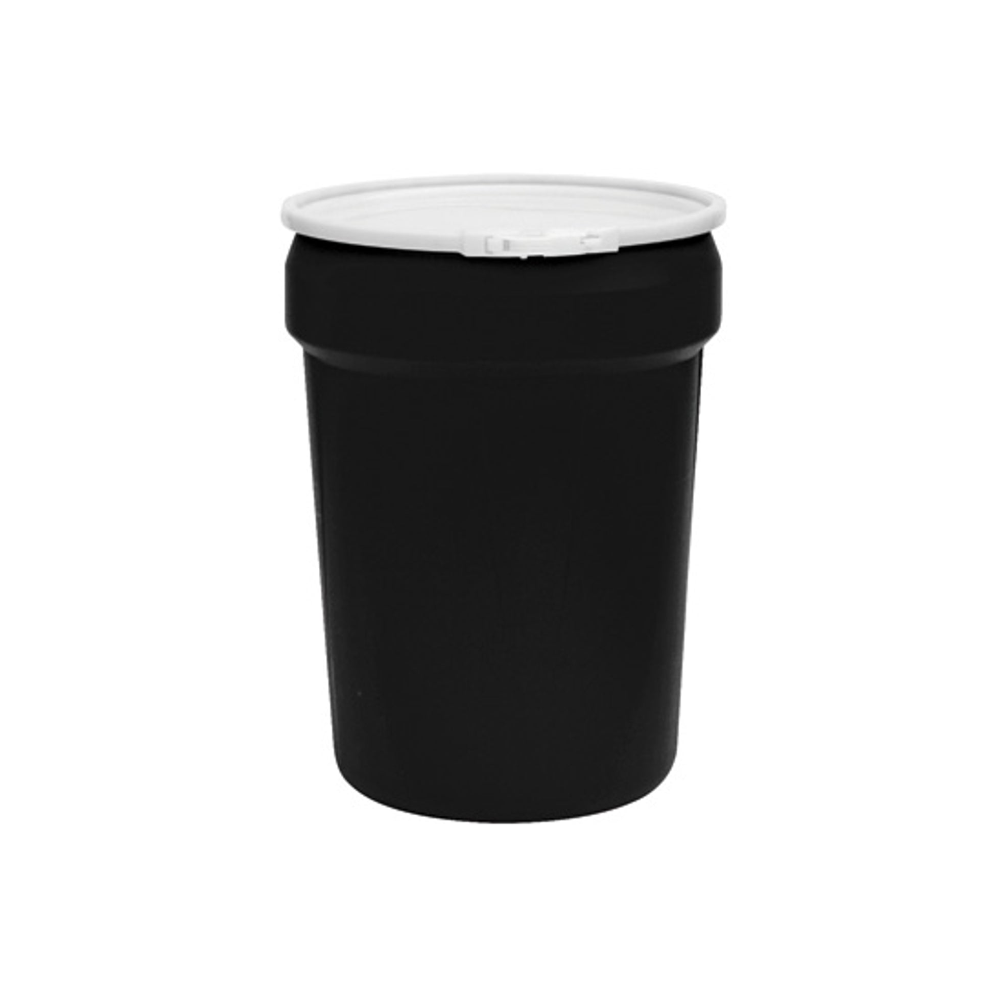 Eagle Lab Pack Open Head Poly Drum - 30 Gallon - Plastic Lever-Lock - Black - 1601BLK
