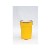 Eagle Lab Pack Open Head Poly Drum - 30 Gallon - Metal Lever-Lock - Yellow - 1601M