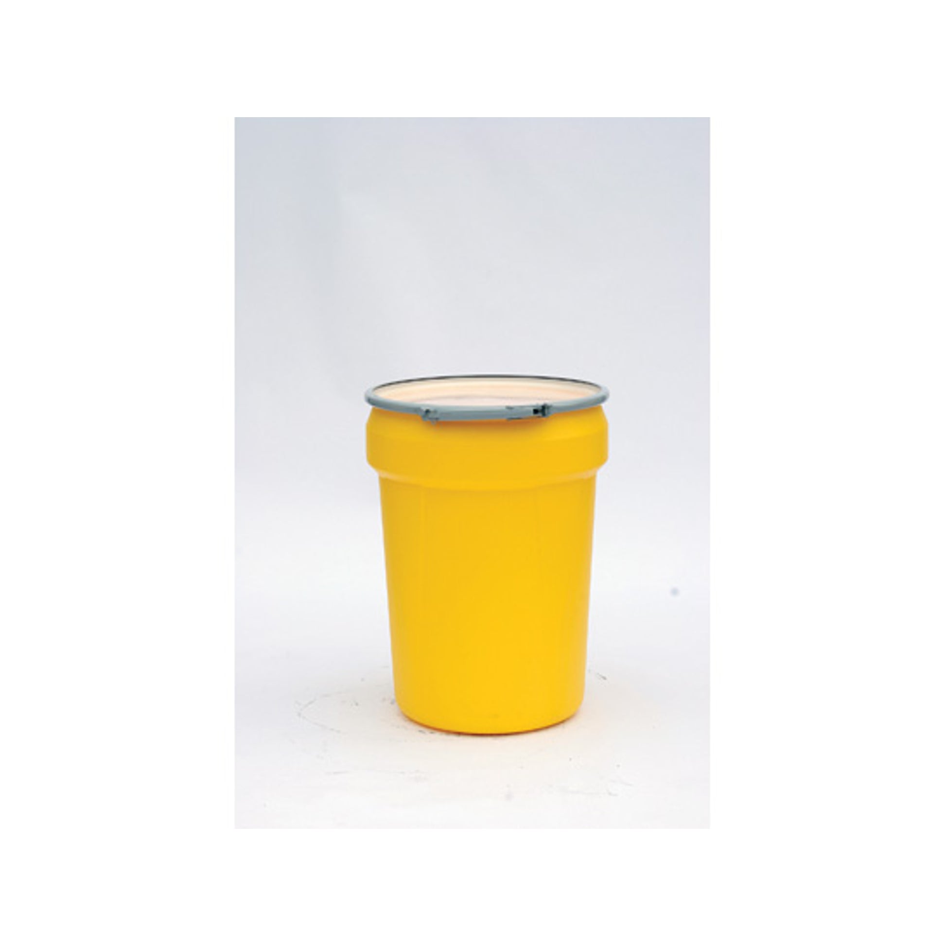 Eagle Lab Pack Open Head Poly Drum - 30 Gallon - Metal Lever-Lock - Yellow - 1601M