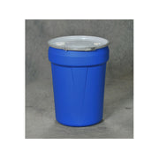 Eagle Lab Pack Open Head Poly Drum - 30 Gallon - Metal Lever-Lock - 1x2" 1x3/4" Bung Holes - Blue - 1601MBBG