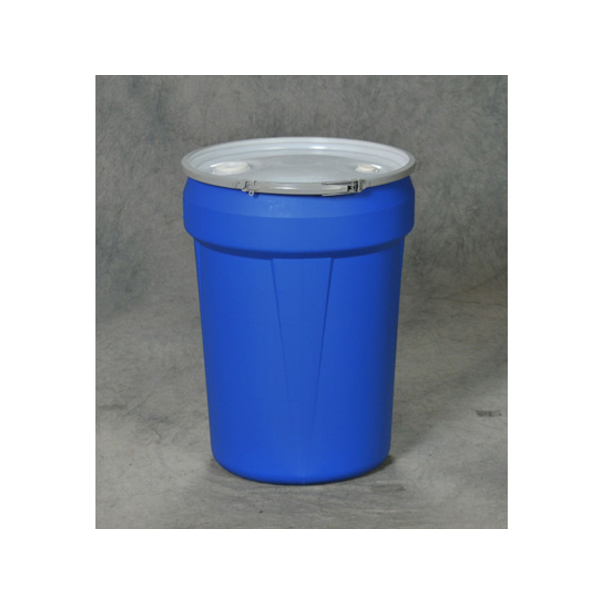 Eagle Lab Pack Open Head Poly Drum - 30 Gallon - Metal Lever-Lock - 1x2" 1x3/4" Bung Holes - Blue - 1601MBBG
