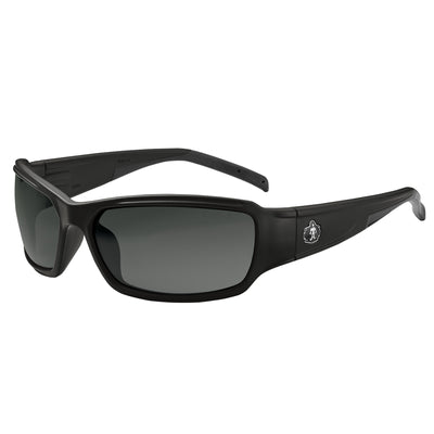 Ergodyne Skullerz THOR Anti-Scratch & Enhanced Anti-Fog Safety Glasses, Sunglasses - Matte Black Frame