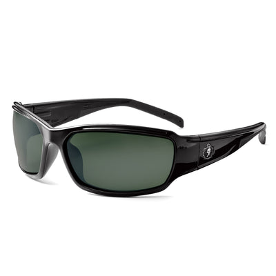 Ergodyne Skullerz THOR Safety Glasses, Sunglasses - Polarized Lenses - Black Frame