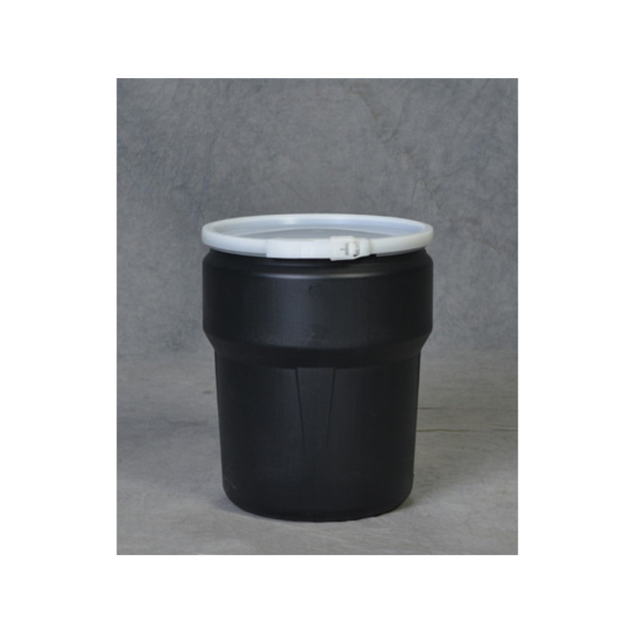 Eagle Lab Pack Open Head Poly Drum - 10 Gallon - Plastic Lever-Lock - Black - 1609BLK