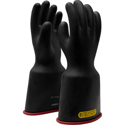 NOVAX Insulating Gloves Class 2 Rubber Glove w/Bell Cuff - 14" - Black - 12/PR - 161-2-14