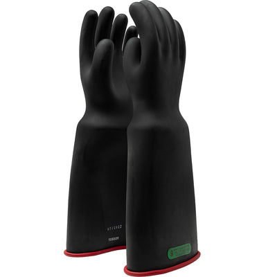 NOVAX Insulating Gloves Class 3 Rubber Glove w/Bell Cuff - 18" - Black - 6/EA - 161-3-18