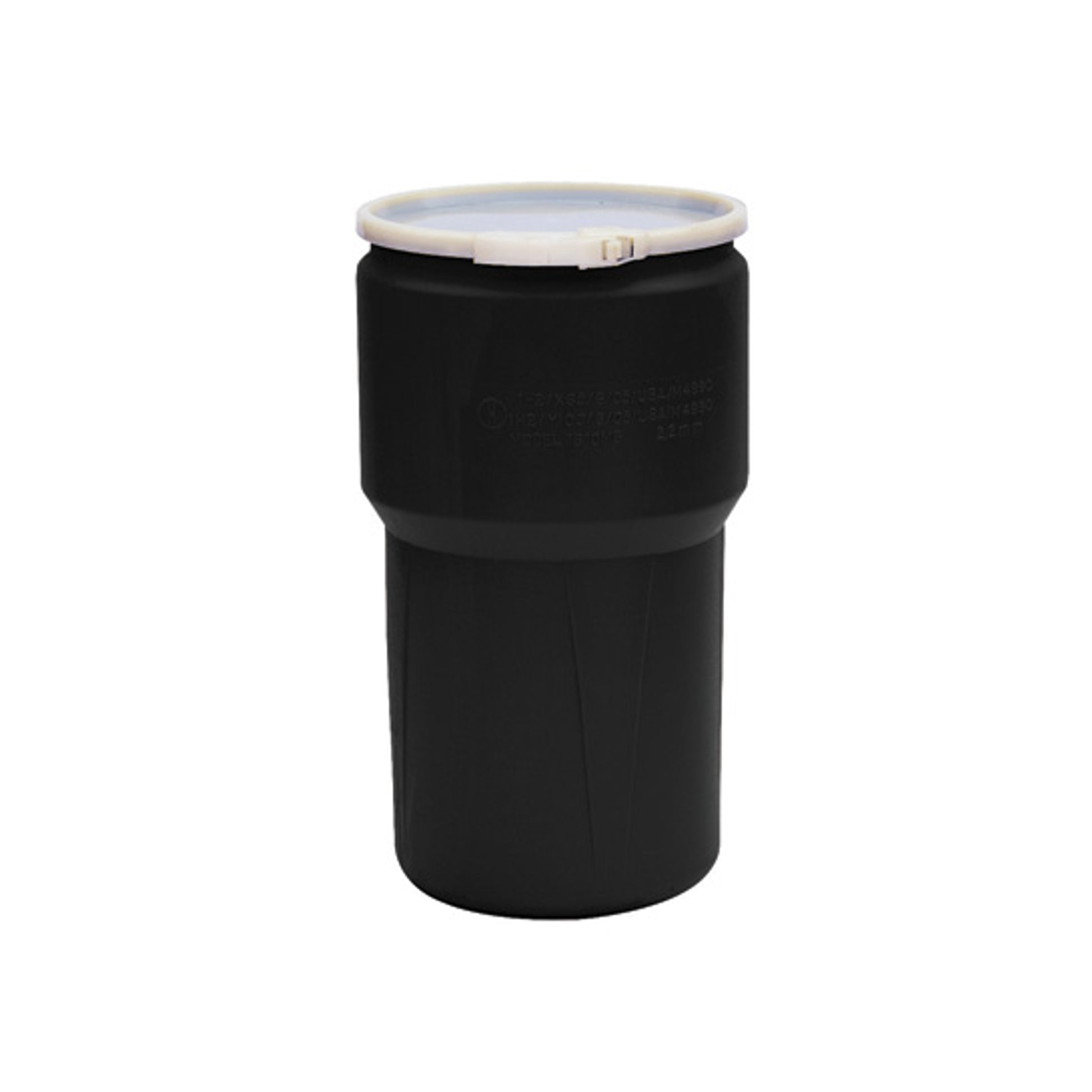 Eagle Lab Pack Open Head Poly Drum - 14 Gallon - Plastic Lever-Lock - Black - 1610BLK
