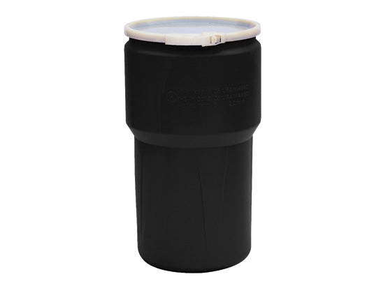Eagle Lab Pack Open Head Poly Drum - 14 Gallon - Plastic Lever-Lock - Black - 1610BLK