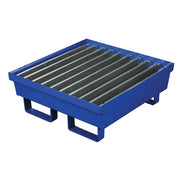 Eagle Metal Spill Pallets - 1 Drum Steel Pallet - Without Drain - Blue - 1611ST