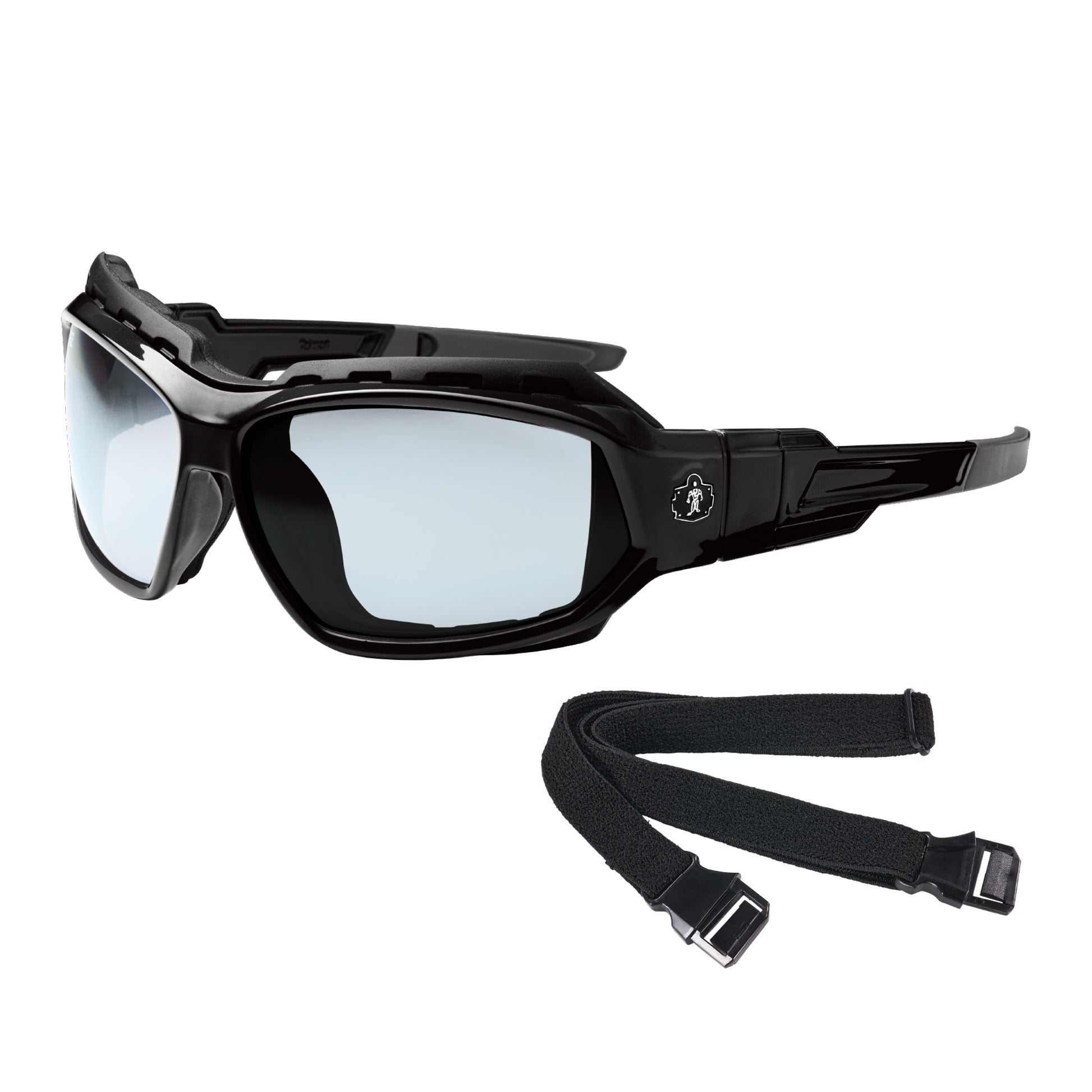 Ergodyne Skullerz LOKI Convertible Safety Spoggles with Strap - Black Frame