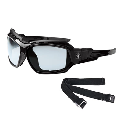 Ergodyne Skullerz LOKI Convertible Safety Spoggles with Strap - Black Frame