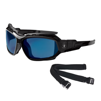 Ergodyne Skullerz LOKI Convertible Safety Spoggles with Strap - Black Frame