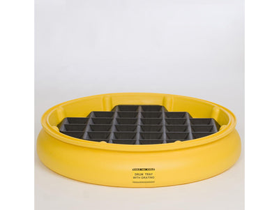 Justrite Drum Tray with Grating - Yellow - 1615