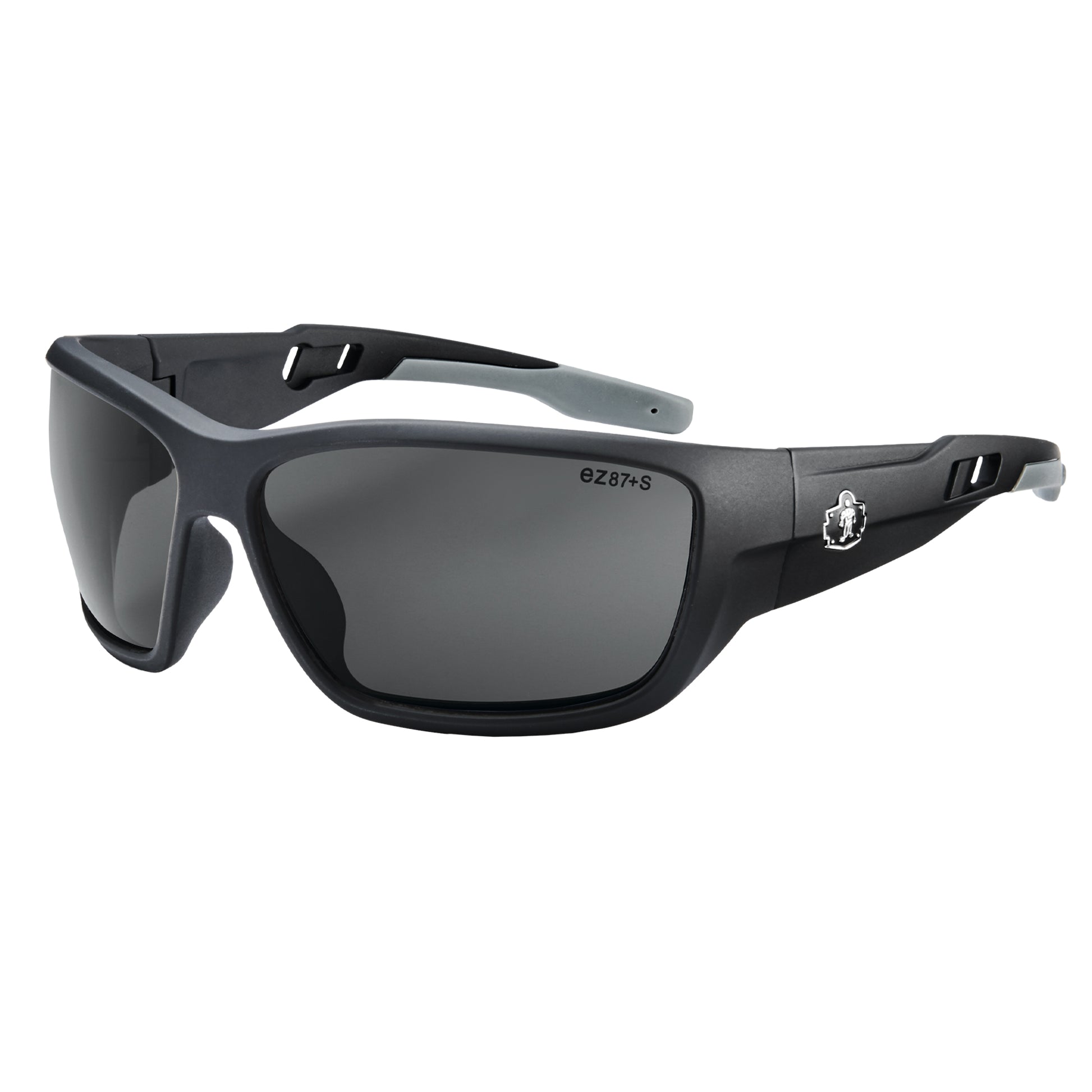 Ergodyne Skullerz BALDR Anti-Scratch & Enhanced Anti-Fog Safety Glasses, Sunglasses - Matte Black Frame