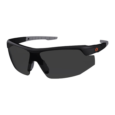 Ergodyne Skullerz SKOLL Anti-Scratch & Enhanced Anti-Fog Safety Glasses, Sunglasses - Matte Black Frame