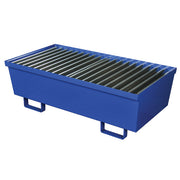 Eagle Metal Spill Pallets - 2 Drum Steel Pallet - Without Drain - Blue - 1620ST