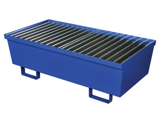 Eagle Metal Spill Pallets - 2 Drum Steel Pallet - Without Drain - Blue - 1620ST