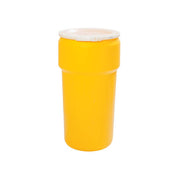Eagle Lab Pack Open Head Poly Drum - 20 Gallon - Plastic Lever-Lock - Yellow - 1623